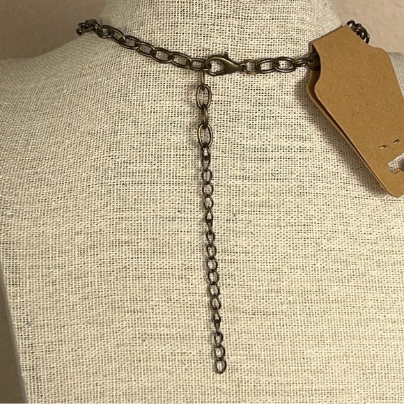TRIBAL BOHO BOHEMIAN NECKLACE BRONZE LOOK STYLE CHAIN STYLE - Picture 13 of 14
